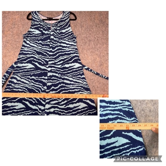 Lands End Tiger Print Resort Cruise Vacation Beach Casual Midi Sundress - Sz L - Picture 16 of 16